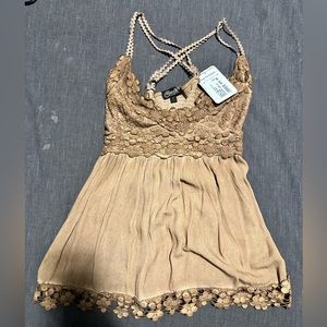 Tan/Brown Western Tank